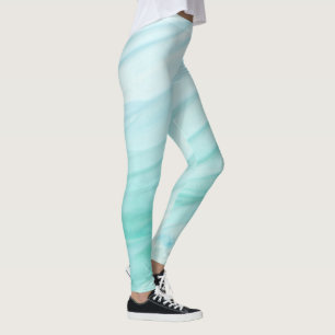 Blå isbildande baljväxter leggings