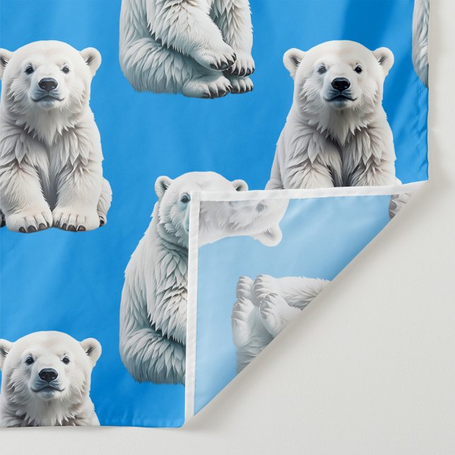 Blå isbjörn mönsterdesign  tyg (Skapare uppladdad)