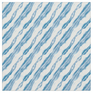 Blå japansk Shibori-inspirerad akvarelltryck Tyg