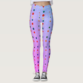 Blå japanska träblock Skriv ut legeringar Leggings