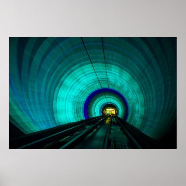 Blå järnvägstunnel, Singapore Poster (Framsidan)