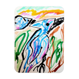 Blå jays, sommartid magnet