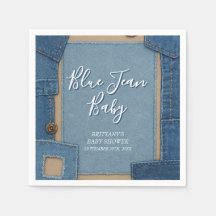 Blå Jean Baby Denim Babyfirande