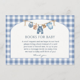 Blå Jean Baby Shower Cowboy Tilläggskort