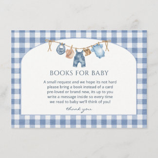Blå Jean Baby Shower Cowboy Tilläggskort