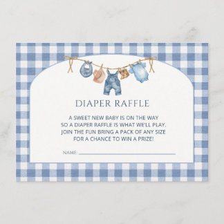 Blå Jean Baby Shower Cowboy Tilläggskort