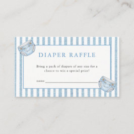 Blå Jean Baby Shower Denim Blöja Lotteri Tilläggskort
