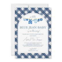 Blå Jean Baby Shower