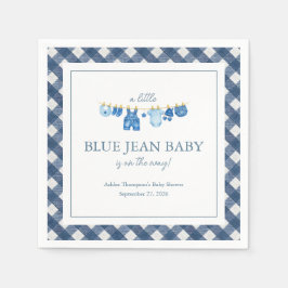 Blå Jean Baby Shower Pappersservett