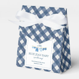 Blå Jean Baby Shower Presentaskar