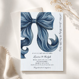 Blå jeans Baby Baby Shower Inbjudningar