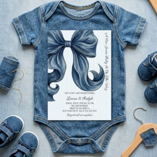 Blå jeans baby shower inbjudningar (Skapare uppladdad)