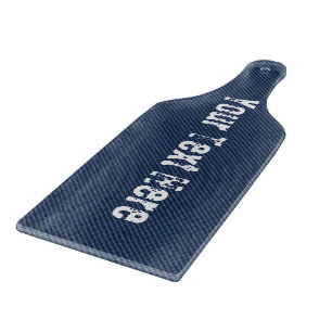 Blå Jeans Denim Anpassningsbar Text Clearboard Boa