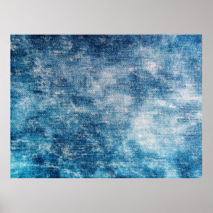 Blå jeans denim struktur poster