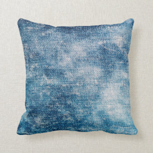 Blå jeans denimstruktur kudde