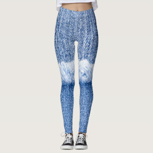 Blå Jeans: Detaljerad Struktur Closeup. Leggings