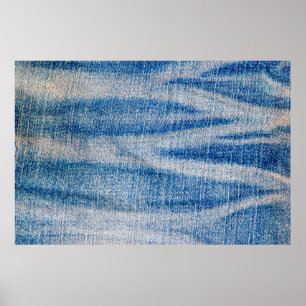 Blå jeans tygstruktur, textil bakgrund poster