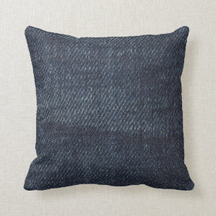 Blå jeans Vintage Denim tygstruktur Kudde