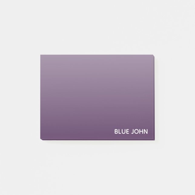 Blå John lila färg namn Post-it Block (Framsida)