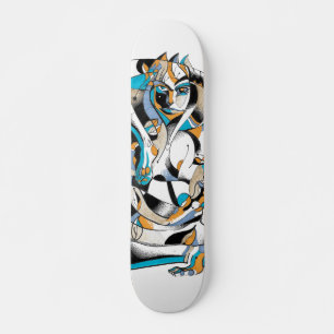 Blå jokerskiva mini skateboard bräda 18,5 cm