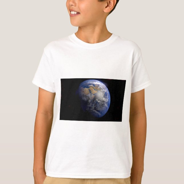Blå jord från rymdeinspiration t-shirt (Framsida)