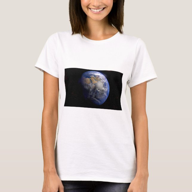 Blå jord från rymdeinspiration tee shirt (Framsida)