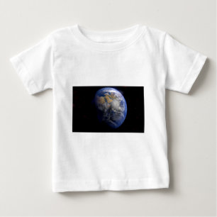 Blå jord från rymdeinspiration tee shirt
