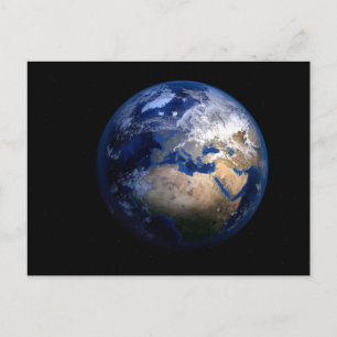 Blå jord från rymden - Global World Home Vykort