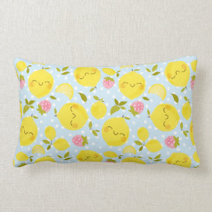 Blå jordgubbslemon Dekorativ kudde