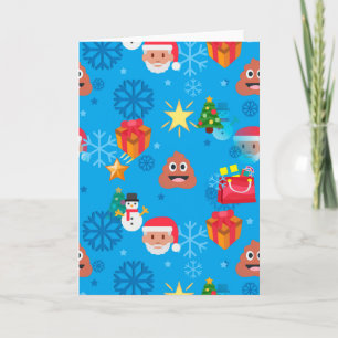 blå jul bajs emoji inbjudan