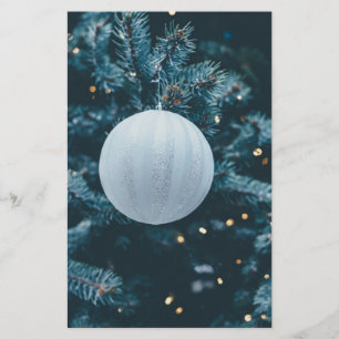 Blå jul Bauble Brevpapper