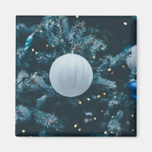Blå jul Bauble Magnet