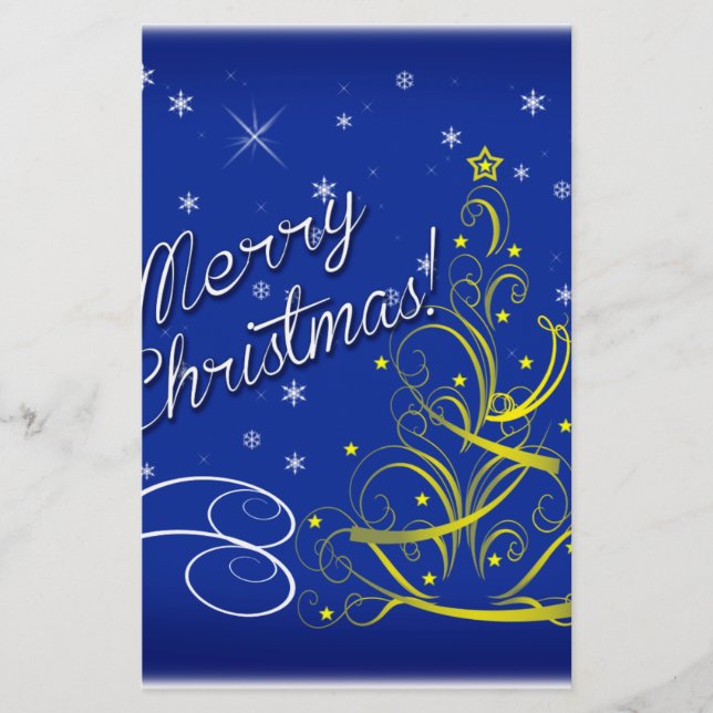 Blå jul brevpapper (Framsida)