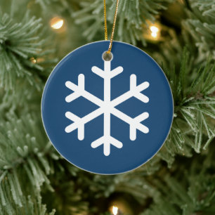 Blå jul-Ceramisk prydnadsföremål Julgransprydnad Keramik