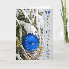 Blå jul helgkort