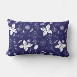 Blå jul i marinblå marinblå lumbarkudde