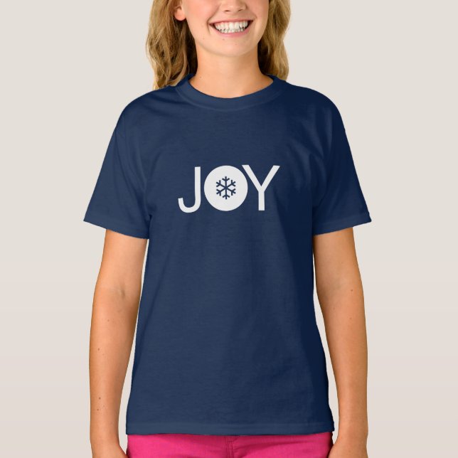 Blå jul Joy Kids T-Shirt (Framsida)