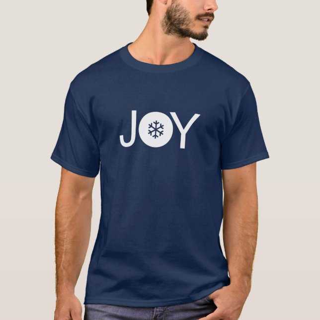 Blå jul Joy T Shirt (Framsida)