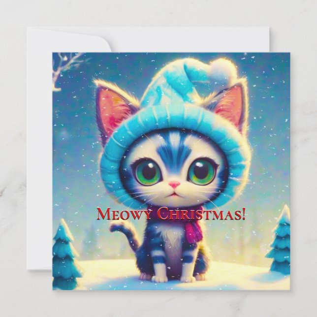 Blå Jul Katt (Framsida)