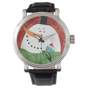 Blå jul Mugg med Mörk kakao Armbandsur