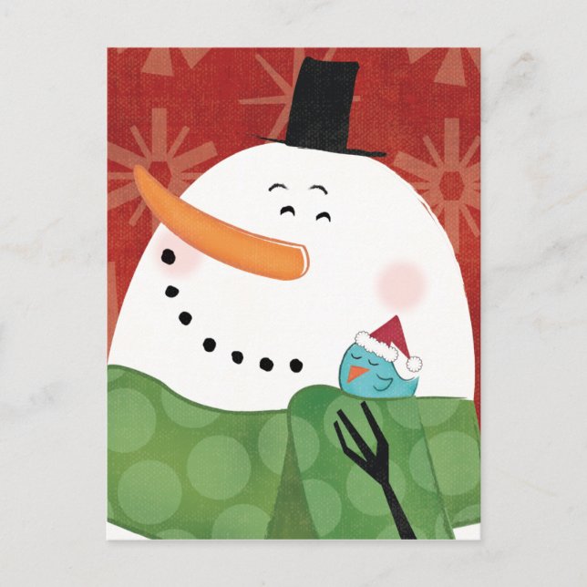 Blå jul Mugg med Mörk kakao Helg Vykort (Framsida)