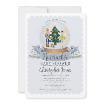 Blå jul Nutcracker-pojkvän inbjudan