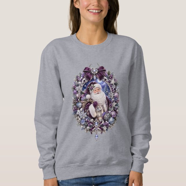 Blå jul santa T-Shirt (Framsida)