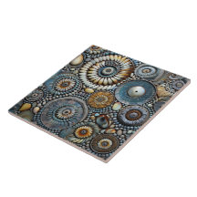 Blå jul Spiral Mönster