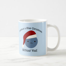Blå jul utan dig! kaffemugg