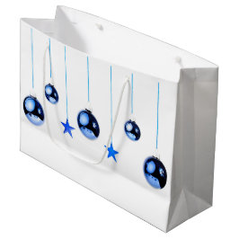 Blå julafton bollar med Dekoration