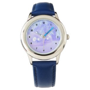 Blå julafton Bollar på Snö Blue Hue Watch Armbandsur