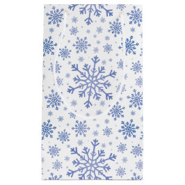 Blå julafton Snöflingor på Vintervit