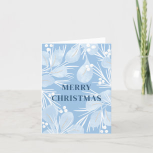 Blå juldesign helgkort