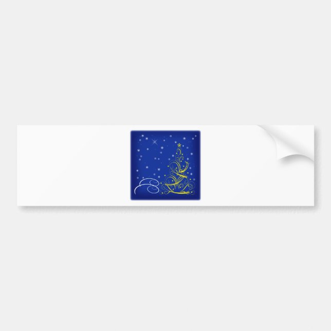 Blå julfest bildekal (Framsidan)
